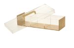 Sectional 3 dishes Lucite Gold box with lid — detail | Judaica Square Lakewood