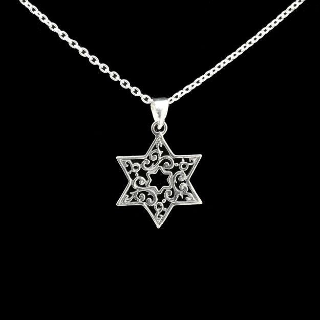 Mooresque Star of David Pendant — alternate view | Judaica Square Lakewood