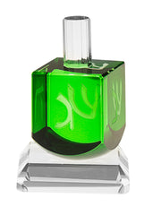 #502 Crystal dreidel Green