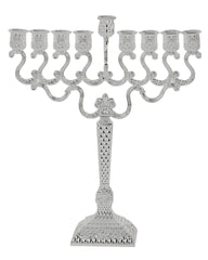 #884 Menorah Silver Plated