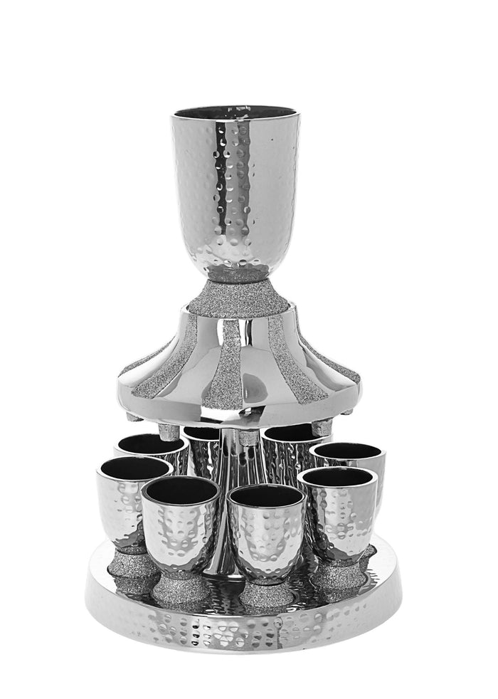 Fountain Stainless Steel Hammered | Judaica Square Lakewood