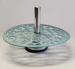 G201-LB Star of David Dreidel Light Blue Metal