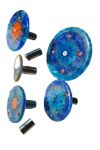 Wall Art Glass Set of 5 assorted — detail | Judaica Square Lakewood
