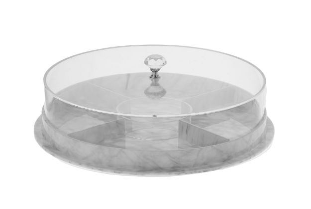 Sectional Rond with cover Lucite — alternate view | Judaica Square Lakewood