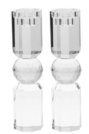 697C-L Crystal Candle Stick Clear Large
