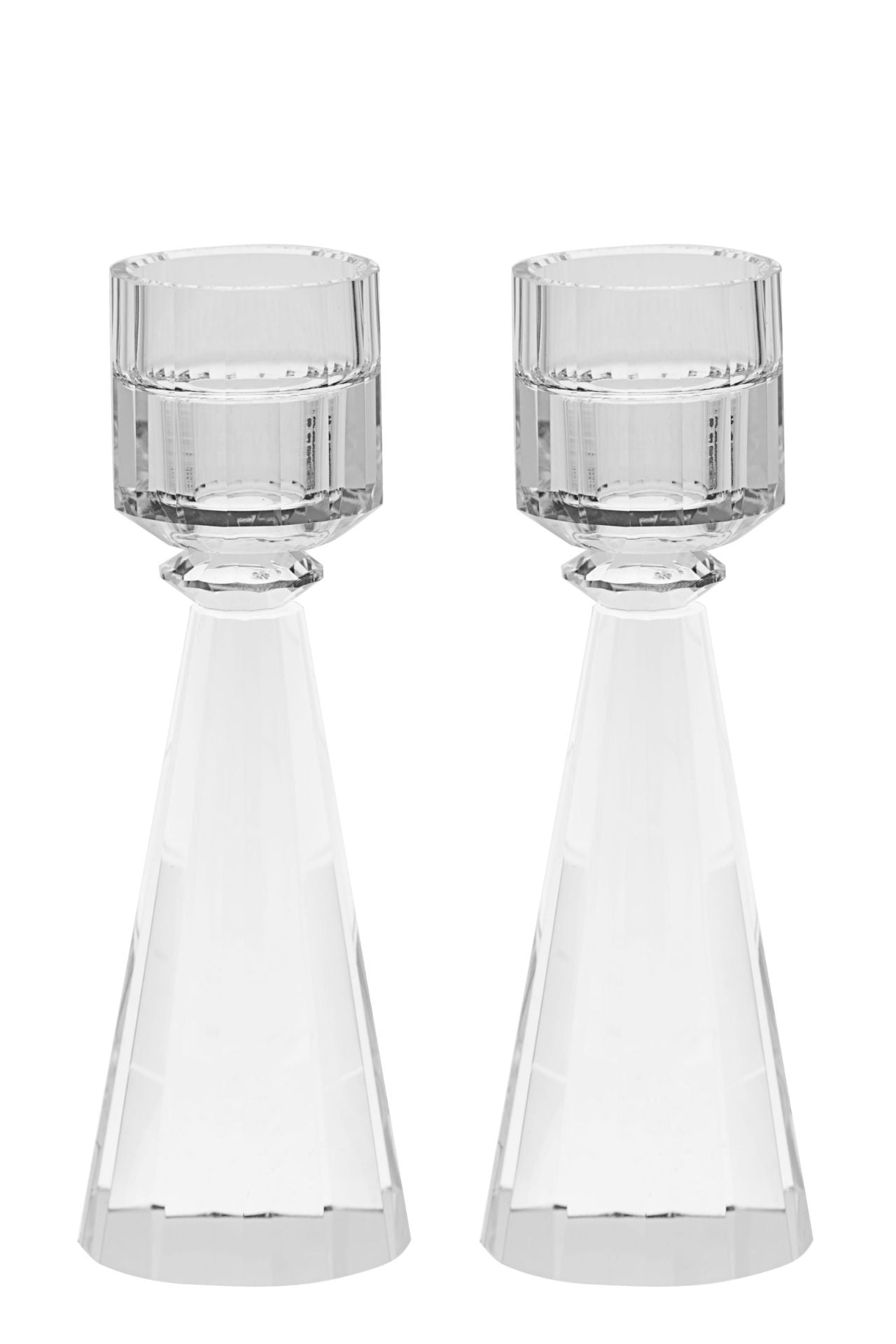 Crystal Candle Stick Clear Candlesticks | Judaica Square Lakewood