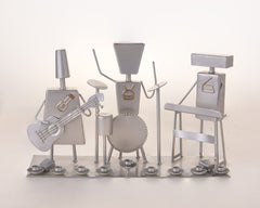 202-S Menorah Metal Musical Silver Orchestra