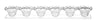 Long low clear crystal candle holder shaped for tealights with a slim rectangular body