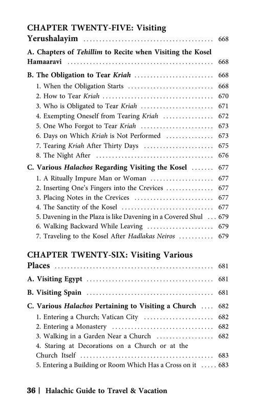 The Halachic Guide to Travel and Vacation