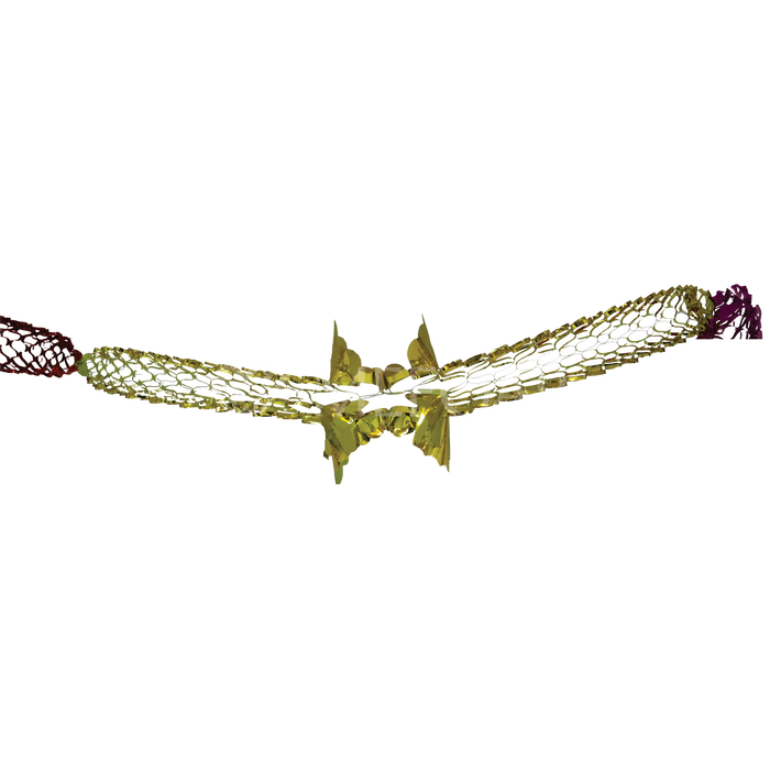 Noy Sukkah, Colored Chain With Colored Leaves, 5 Section - Sukkah Decorations