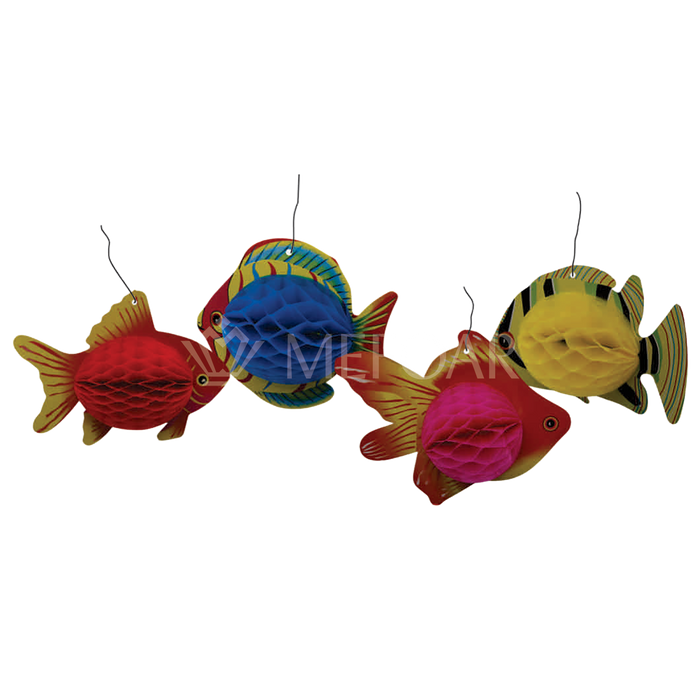 Noy Sukkah, 4 Fish set Hanging - Sukkah Decorations