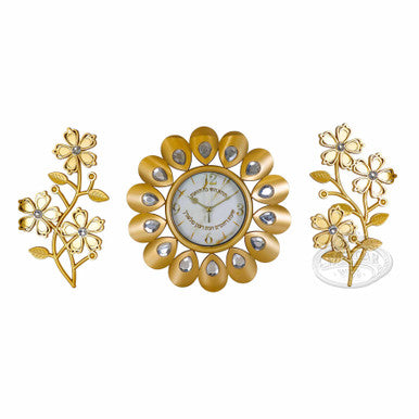 Noy Sukkah,  Wall Clock with 2 Flowers Set-2 - Image 2