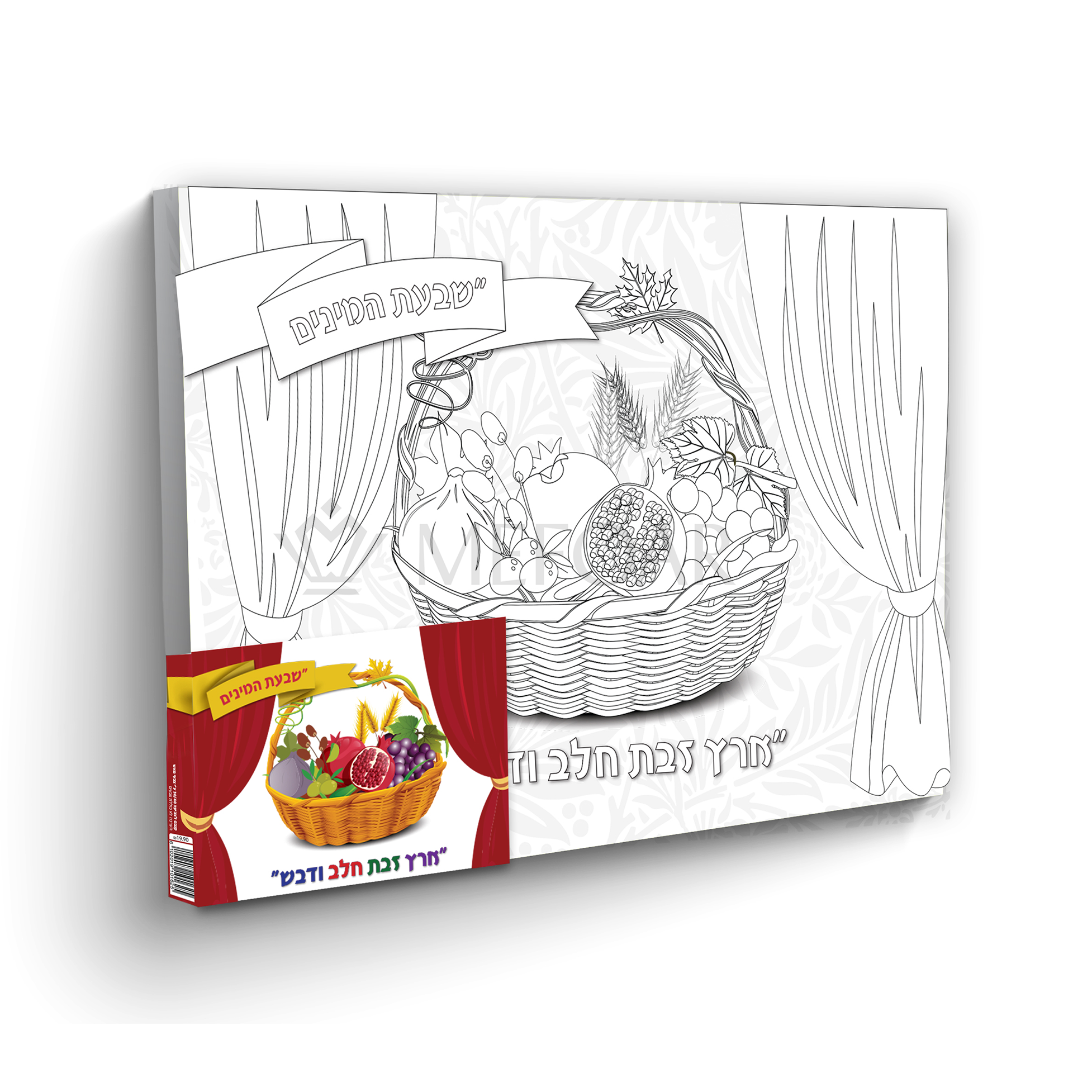 Noy Sukkah, Canvas Painting Set- Shivas Haminim - Sukkah Decorations