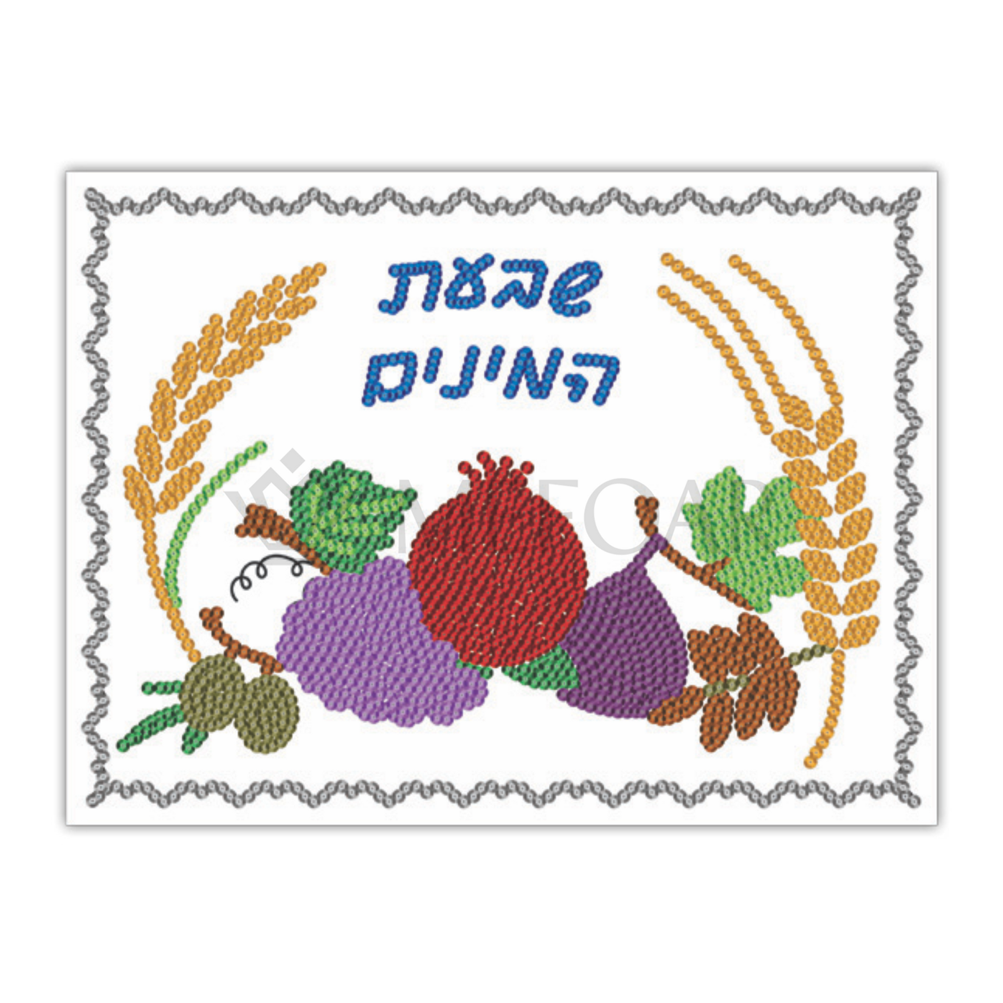 Noy Sukkah, Sequin Art Set שבעת המינים - Sukkah Decorations