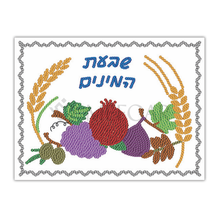 Noy Sukkah, Sequin Art Set שבעת המינים - Sukkah Decorations