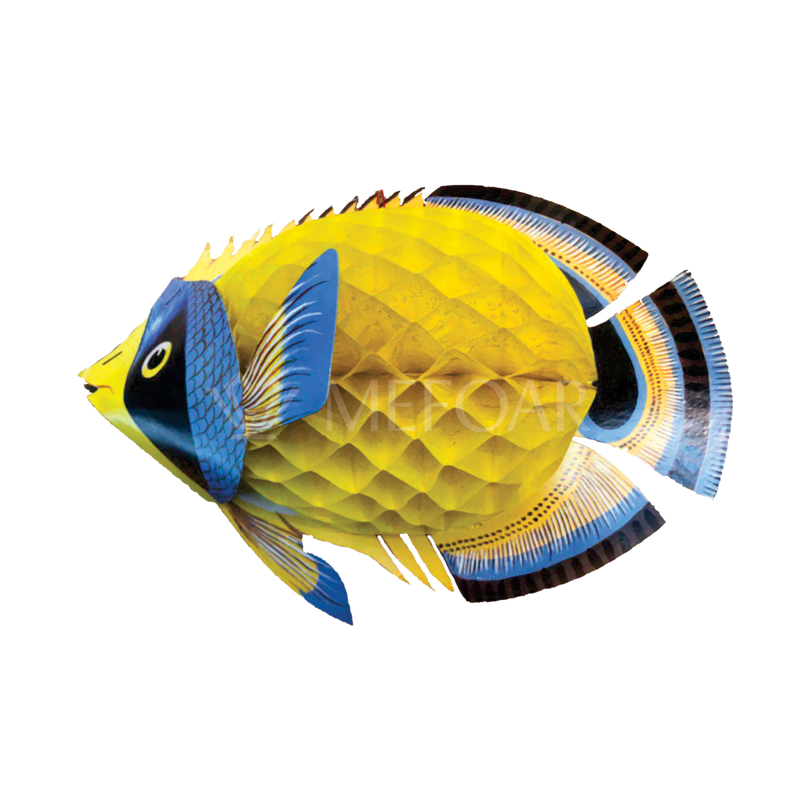 Noy Sukkah, Single Big Fish- Blue - Sukkah Decorations