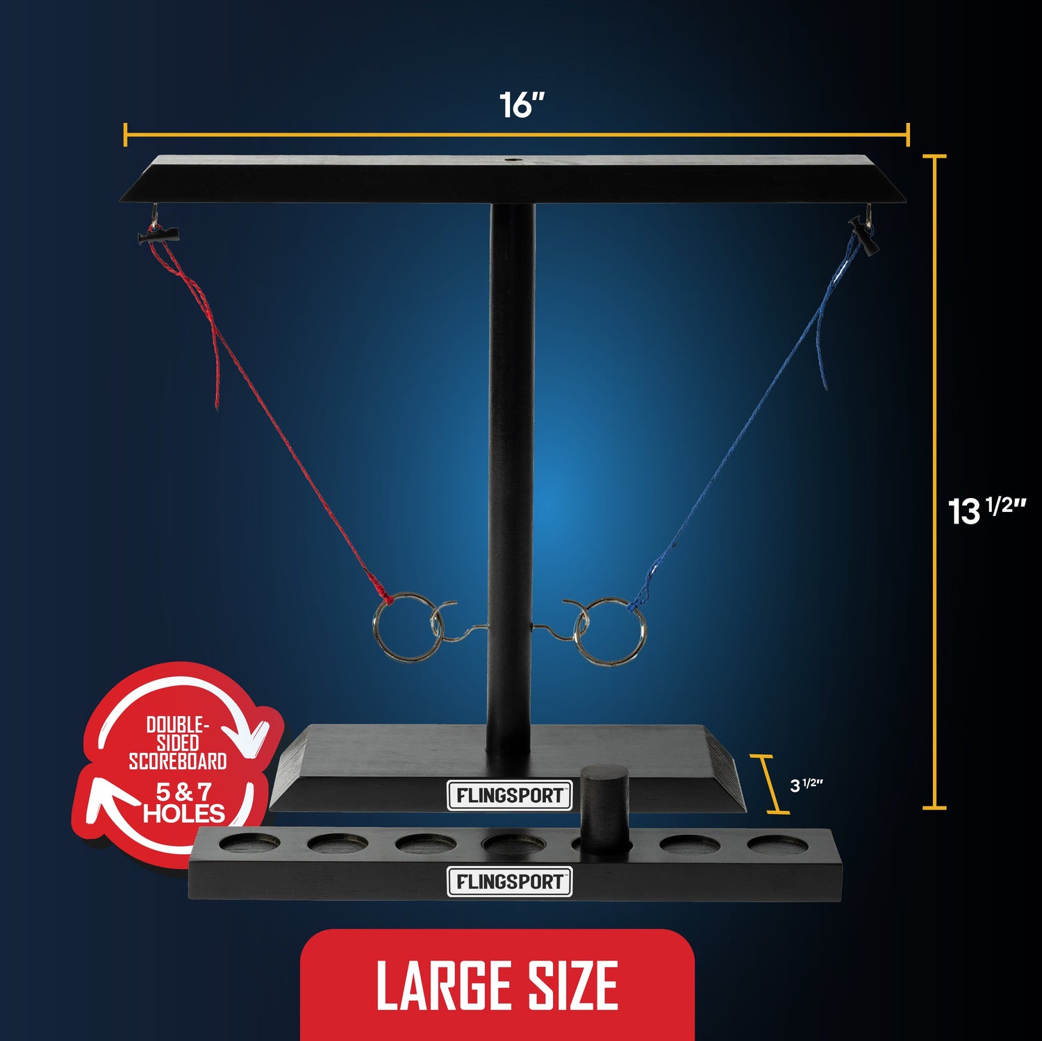 FlingSport Hook & Ring Toss Game - Table Top Edition — product view, view 5 | Judaica Square Lakewood