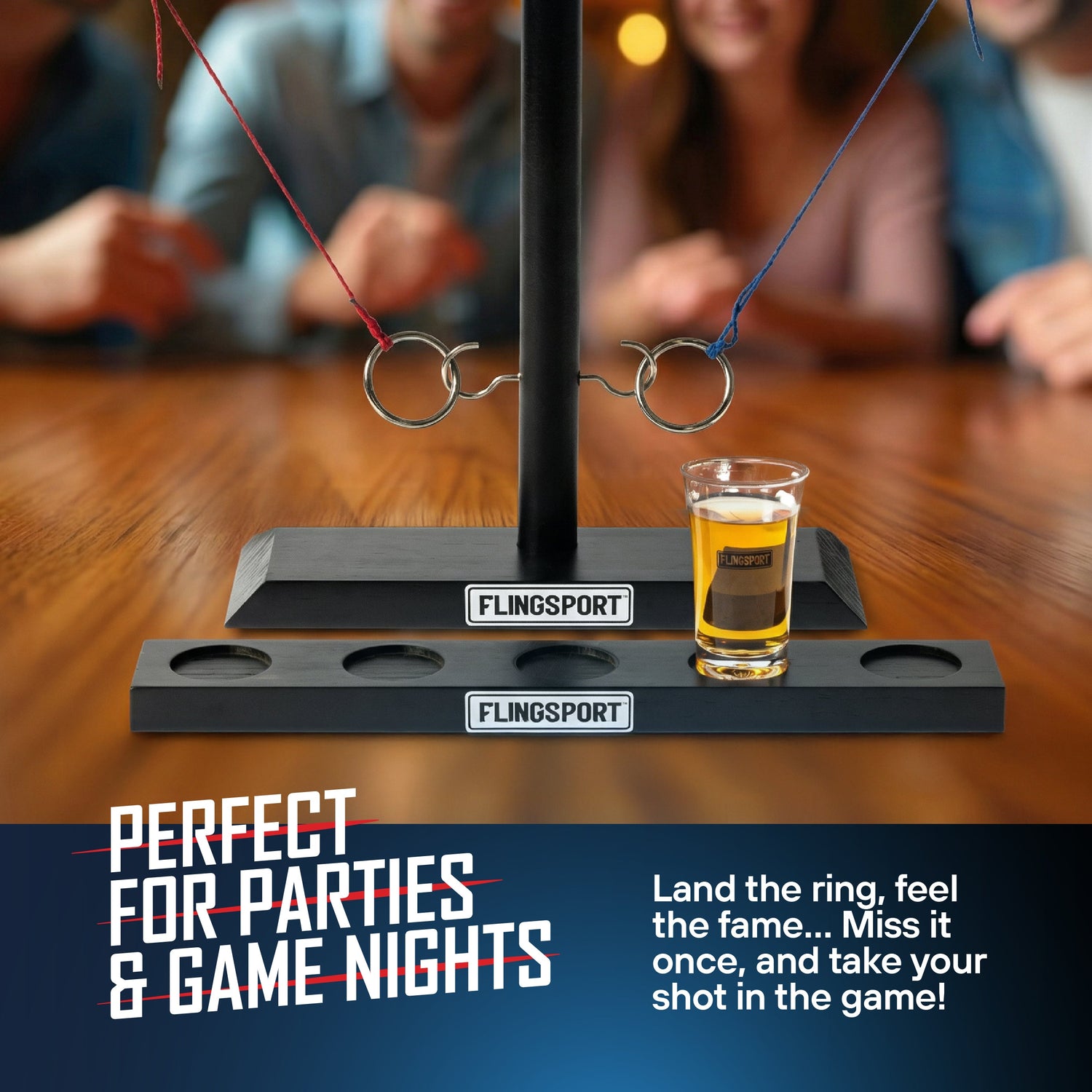 FlingSport Hook & Ring Toss Game - Table Top Edition — product view, view 6 | Judaica Square Lakewood