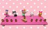 Minnie Mouse playhouse menorah — repurposed Disney figures on pink 12-inch plaque | Judaica Square Lakewood