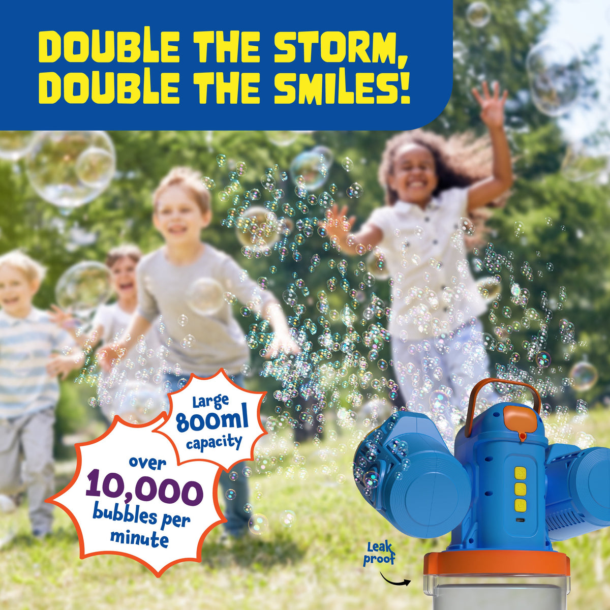 Croove Twin-Engine Bubble Machine - 10,000+ Bubbles Per Minute — party, view 6 | Judaica Square Lakewood