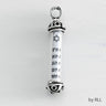 Rite Lite Ten Commandments Mezuzah Pendant, Sterling Silver, 1.5 Inch