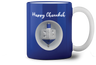 Ten-ounce Chanukah coffee mug with a working spinning dreidel on the side