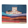 Prestige Leather Challah Cover — Jerusalem & Bais Hamikdash Design, Legacy Collection (CC885-TL2)