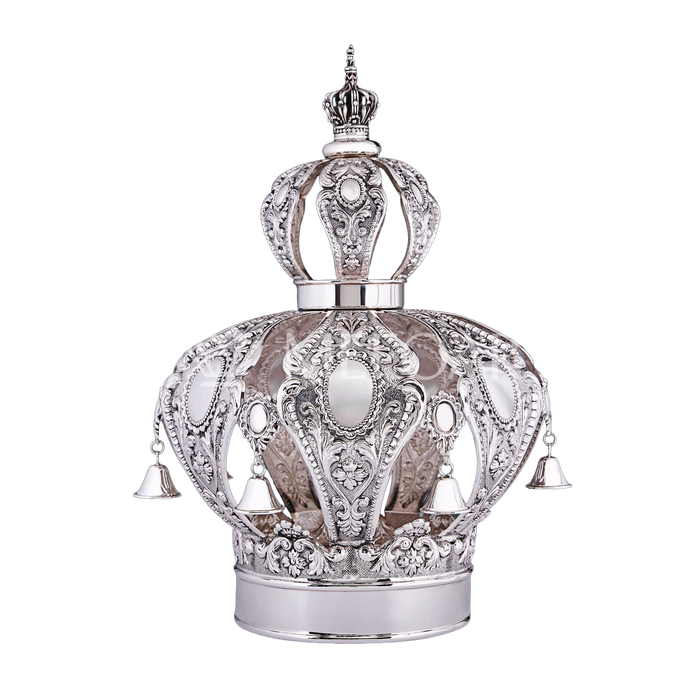 Silver Torah Crown: Style 1031 - Torah Rollers & Atzei Chaim