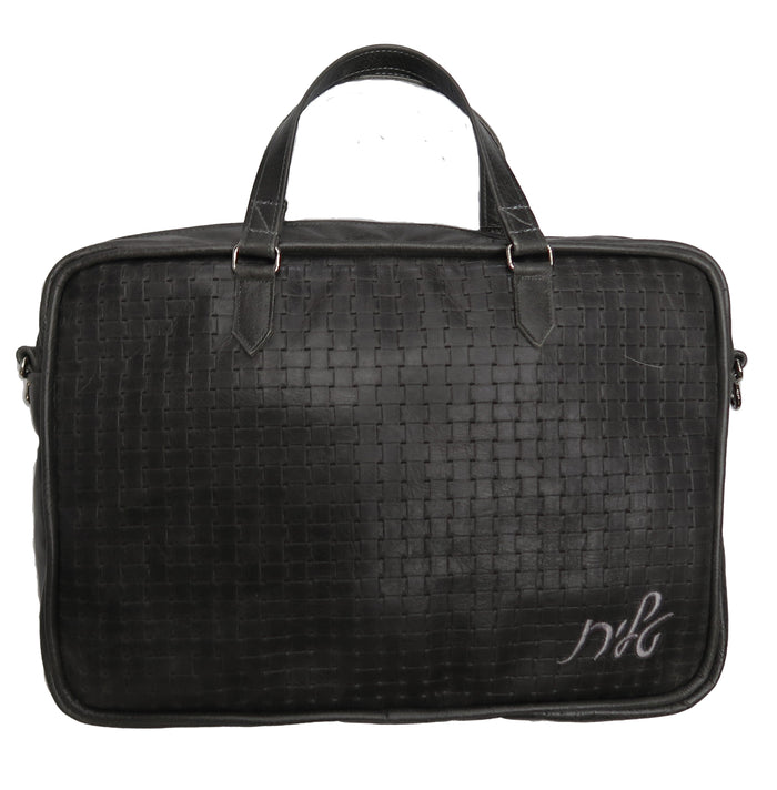Prestige Custom Leather Tallit & Tefillin Bag — Travel & Compact Design (1050B-CH)