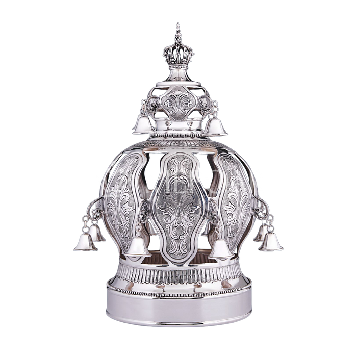 Silver Torah Crown: Style 1081 - Torah Rollers & Atzei Chaim
