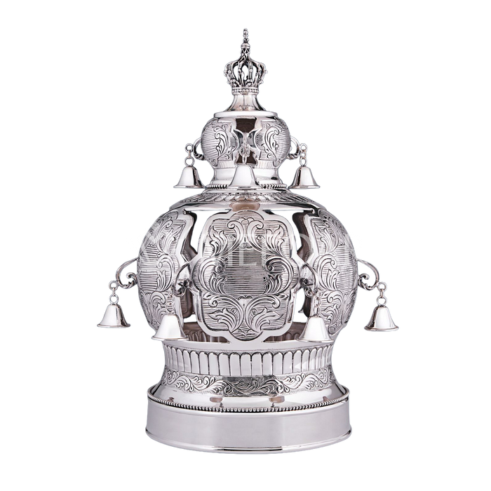 Silver Torah Crown: Style 1092 - Torah Rollers & Atzei Chaim