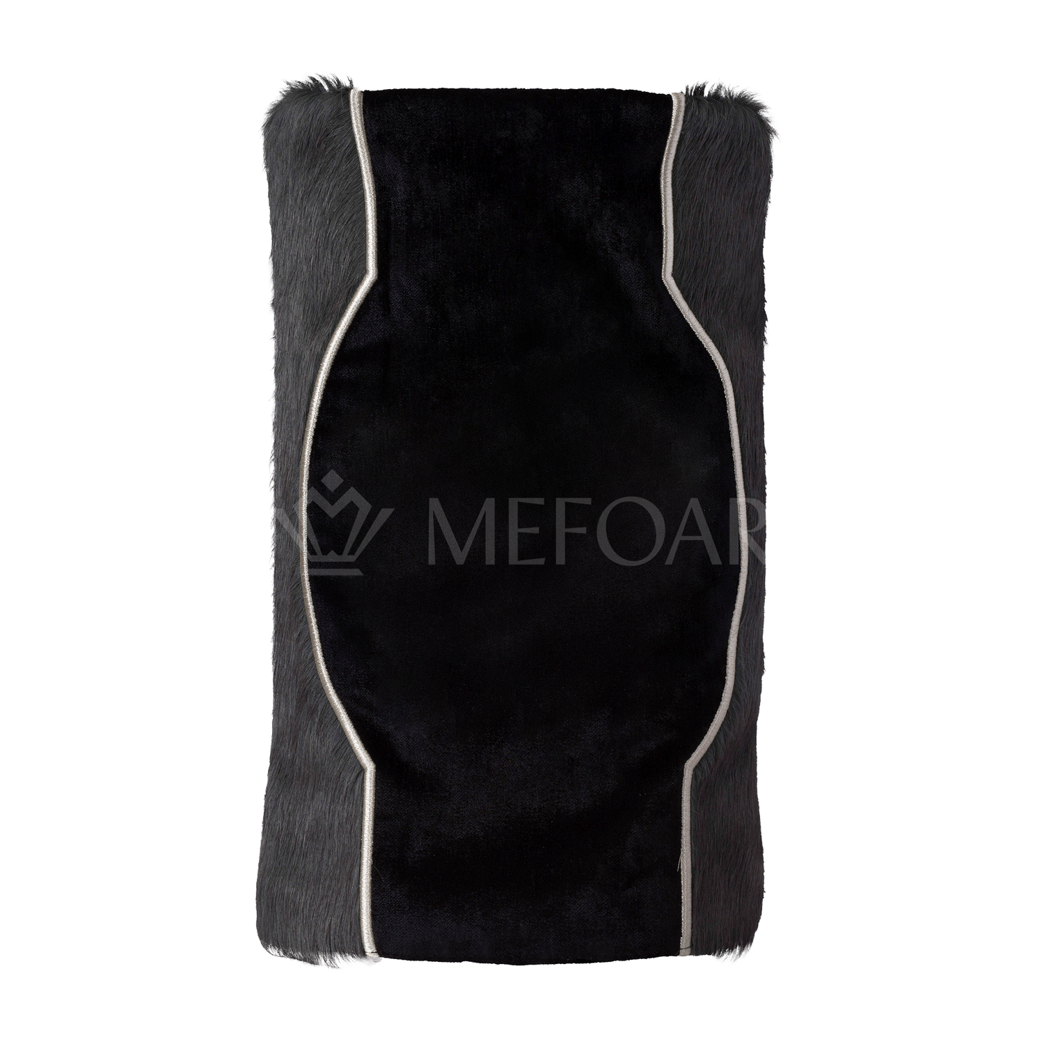 Fur and Velvet Torah Mantle -style 821-Black - Image 3
