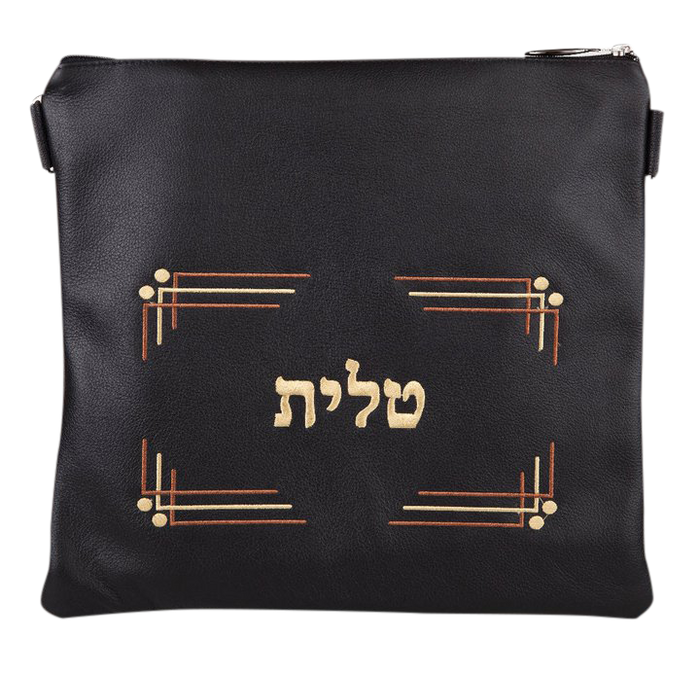 Prestige Traditional Leather Tallit & Tefillin Bag (110A-YG)