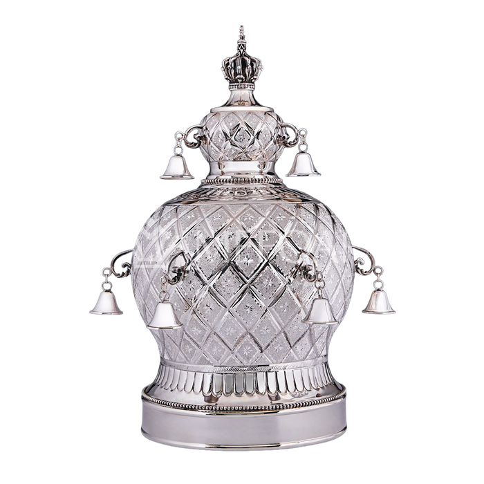 Silver Torah Crown: Style 1107 - Torah Rollers & Atzei Chaim