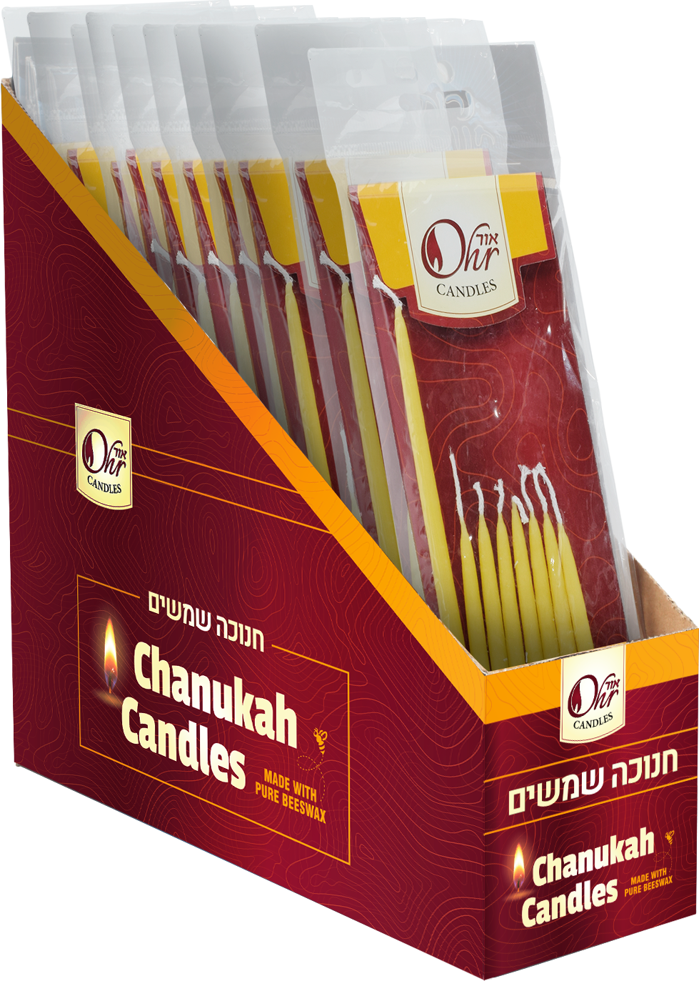 Ohr Beewax Shamoshim 1 Large + 7 Small — Judaica Square