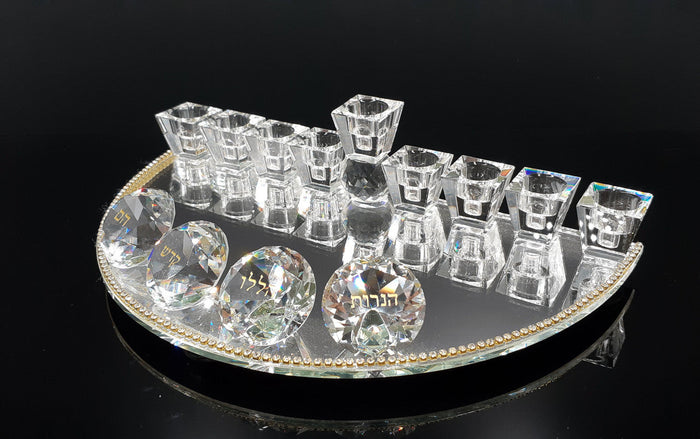 Half Circle Mirror Menorah(M-11671)