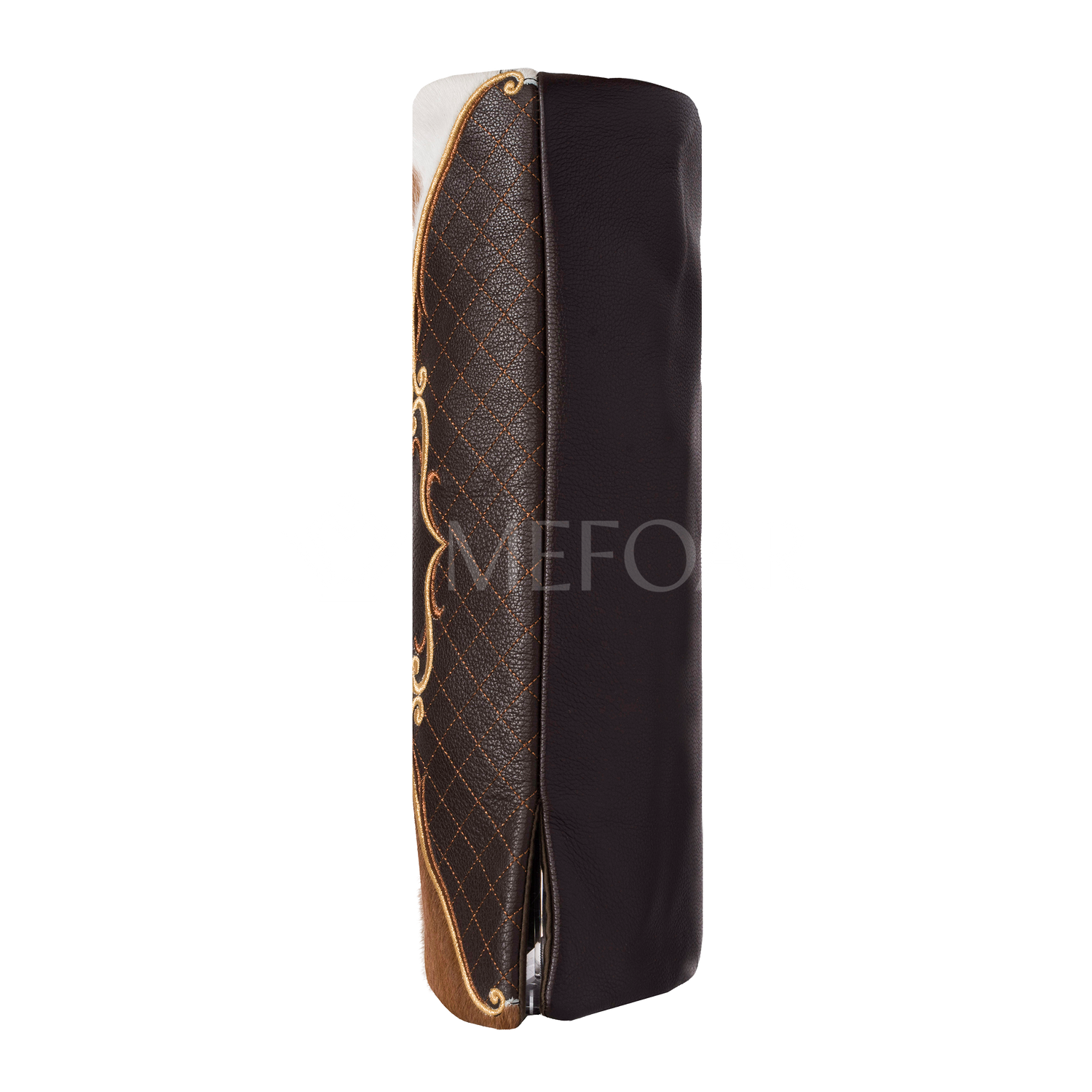 Fur and Leather Torah Mantle -style 368-Brown - Image 3