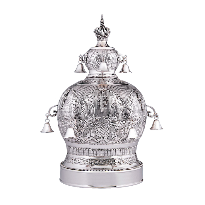 Silver Torah Crown: Style 1210 - Torah Rollers & Atzei Chaim