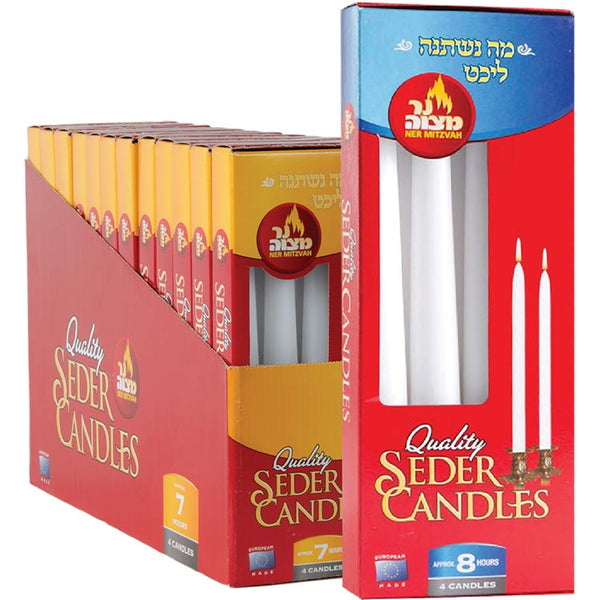 European Seder Candles 8 Hour — Judaica Square