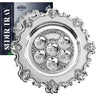 Silver-Plated Seder Plate 15 Inch — polished round plate with six symbolic food wells | Judaica Square Lakewood