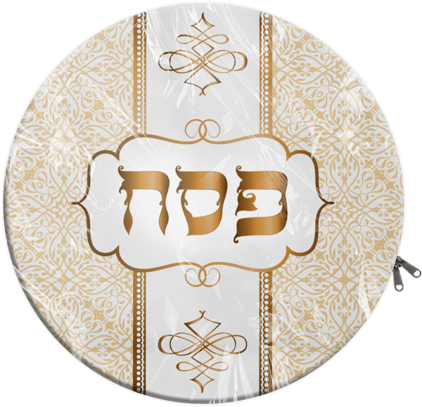 PVC Matzah Tash 12" Round - Printed — Judaica Square