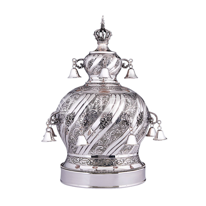 Silver Torah Crown: Style 1247 - Torah Rollers & Atzei Chaim