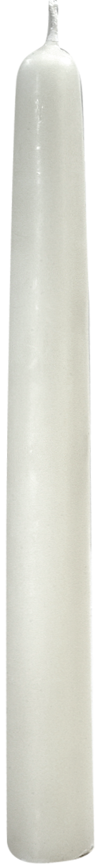 Yom Kippur Candle, White — 14″ White Beeswax, 1-Day Burn
