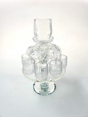 8 Cup Crystal Kiddush Fountain On Foot (SHB-12758)