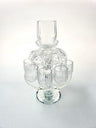 8 Cup Crystal Kiddush Fountain On Foot  (SHB-12758)