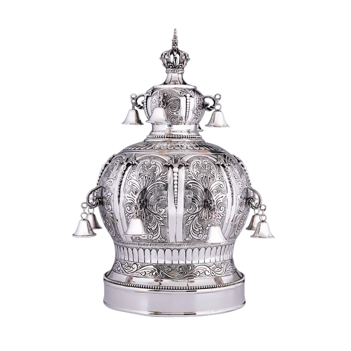 Silver Torah Crown: Style 1281 - Torah Rollers & Atzei Chaim