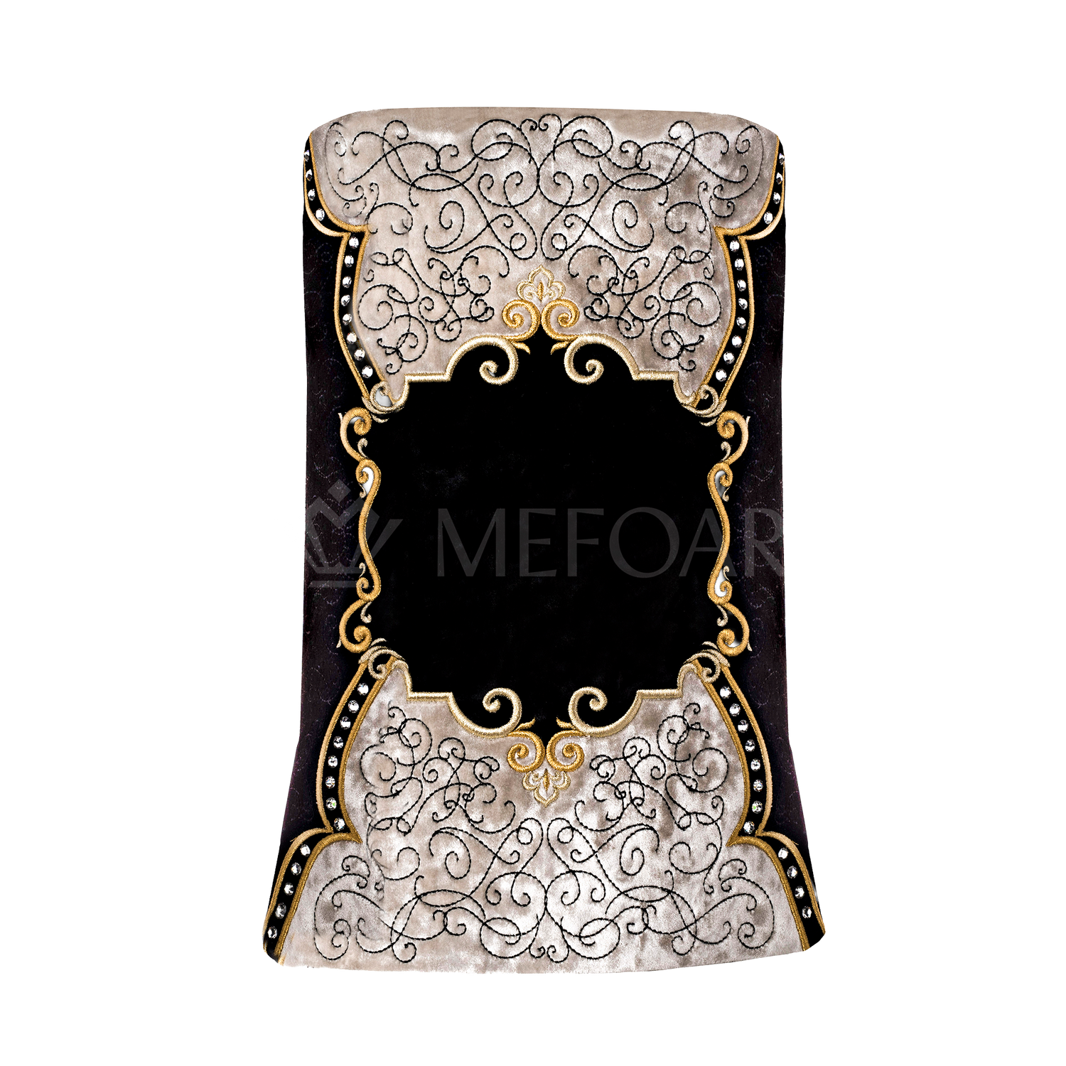 Velvet Torah Mantle -style 369-Black - Image 2