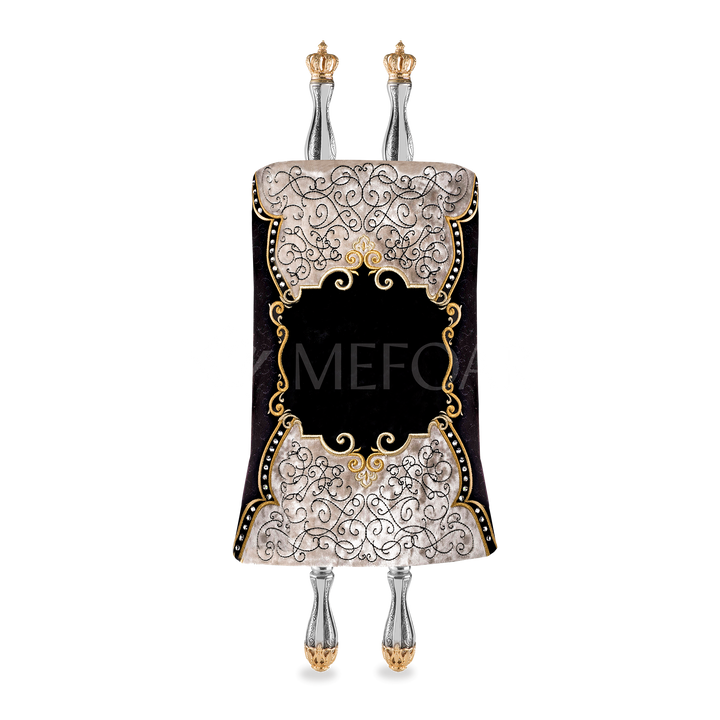 Velvet Torah Mantle - style #369 - Black