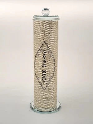 Crystal Megillah Holder-Gold Lattice Design 14" (MG-13089G)
