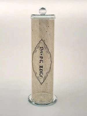 Crystal Megillah Holder-Gold Lattice Design 14" (MG-13089G)